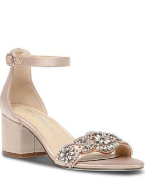 Betsey Johnson Women's Mel Block Heel Evening Sandals champagne Size 6